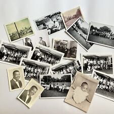 Vintage B&W Snapshot Photograph Lot Of 17 African American Black Family BBQ picture