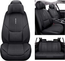 Leather Car Seat Covers Full Set, Faux Leatherette Automotive Vehicle Cushion picture