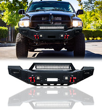 Vijay Steel Front Bumper With Winch Plate&LED Light For 2002-2005 Dodge Ram 1500 picture