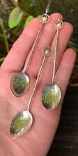 Three Rare Vintage 1950s Solid Sterling Silver & Pearl Spoons. Made in Japan. picture