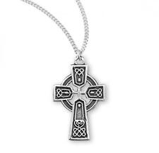 Sterling Silver Irish Celtic cross Pendant Size 0.6in x 0.3in picture