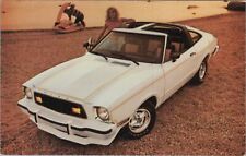 Postcard 1978 Mustang II 2 + 2 With T Roof Convertible Option  picture