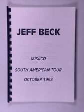 Jeff Beck The Yardbirds Itinerary Original Used Mexico South American Tour 1998 picture