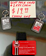 SCAT PACK  DRAG CLINIC MEMBERSHIP CARD & DODGE BOYS  KEY CHAIN picture