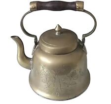 Vintage Solid Brass Tea Pot 5.5 H 4