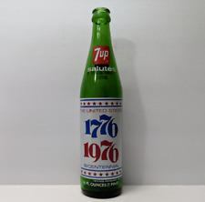 7 Up 7Up Salutes Bottle Liberty Bell Bicentennial 1776 1976 ACL 16 OZ picture