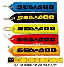 SEA o DOO Jet Ski Boat Sea-Doo Watercraft Double Sided Embroidered Keychain Tag picture