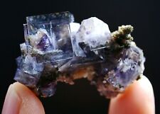 16g Natural Purple Blue Fluorite & Crystal Cluster Mineral Specimen/Yaogangxian picture