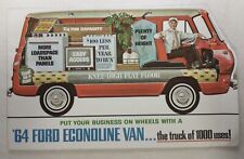 1960's Ford Econoline Delivery Van sheet sales brochure literature + Manual picture