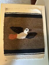 Vintage Southwestern or Mexican Textile Small Rug Wall Tapestry w/ Bird 1 picture