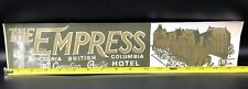 The Empress Hotel Canadian Pacific Victoria Canada Bumper Sticker Large Vintage  picture