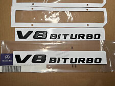 OEM Matte Black V8 Biturbo Side Badge Sticker for BENZ C63 E63 GL G 63 GLE63 picture