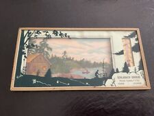 Vintage Advertising Framed Silhouette Picture Thermometer  w/ 1954 Calendar picture