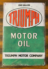 Triumph Motor Oil Vintage Novelty Metal Sign 12