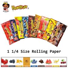 12x HONEYPUFF 1 1/4 Mixed Fruit Flavored Cigarette Rolling Papers 32 Leaves/Pack picture
