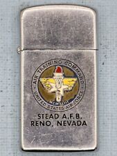 Vintage 1963 Stead Air Force Base Reno Nevada Chrome Slim Zippo Lighter picture