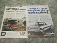 1972 1976 DODGE Pickup Truck Ads: Camper D200,  Camper 9000, D100 picture