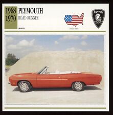 1968 - 1970 Plymouth  Road Runner  Classic Cars Card picture