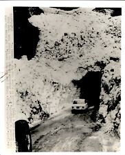 GA170 1972 Wire Photo BERGAMO ITALY Tunnel to Schilpario Avalanche Highway Car picture