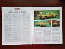 1968-1972 Chevrolet Chevy II & Nova - 4 Page Article  picture