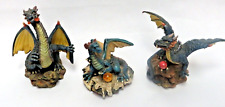 1997-1999 Summit Collection 3 Dragon Resin Figurines/Statues  Vintage Pre-Owned picture
