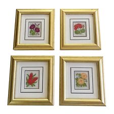 Framed Silk Flowers 6.5” Issued with Kensitas Cigarettes in 1934-35 Hand Framed picture