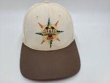 Vintage Walt Disney World Tour Mickey Mouse Distressed Strapback Hat Cap Beige picture