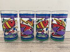 AMC Vintage 1993 Colors Retro Plastic Fish Water Clear  Set 4 - READ DESCRIPTION picture