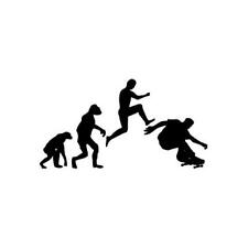 Jump Evolution Skateboarder Player - Vinyl Decal for Wall, Car, iPhone, iPad picture