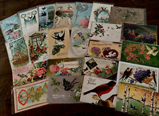 Lot of 23 Antique Greetings Vintage Postcards with Bird~BIRDS~ in sleeves-k-170 picture