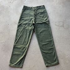 Vintage Military Pants 32x30 Green OG 107 Trousers Utility US Army Sateen picture
