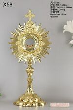 Ornate Brass Monstrance With Luna Newly Finished for Church 23 3/5