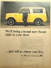 Scout by International Harvest Yellow Off Road Truck Vintage Print Ad 1964 picture
