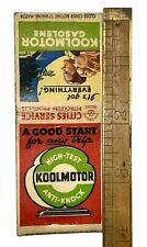Rare Early KoolMotor Anti Knock Gasoline Motor Car Advertising Matchbook 1930s  picture