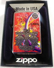 Zippo Lighter Libra Zodiac Mens 24937 Sign Windproof 1.5x2 Chrome  Collectible picture