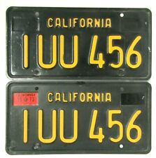 1963 California License Plate Pair IUU456  picture