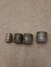Four Vintage Mustang Sockets 7/16 5/8 11/16 3/4  picture