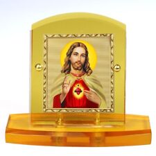 5MM Thick Acrylic Base Jesus Ji God Idol for Car Dashboard with Golden Frame picture