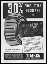 1937 Timken Roller Bearings Canton Ohio Warner & Swasey Turret Lathes Print Ad picture