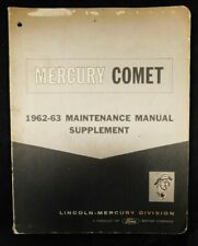 Mercury Comet & Ford Falcon 1962-63 Maintenance Manual Supplement Ford Motor Com picture