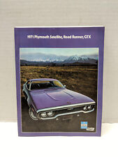 Original 1971 Plymouth Satellite Road Runner GTX Sales Brochure 71 Mopar Muscle picture