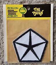 NOS Vintage 1970s Chrysler Plymouth Pentastar Car Logo Patch in Original Package picture