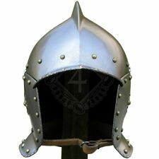 Medieval Burgonet Helmet Ancient Armor 18 Gauge mild steel Inner front Decor New picture