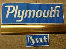 Vintage Large & Small Plymouth Dealer Rapid Transit System Patch Set picture