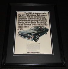 1973 AMC Ambassador 11x14 Framed ORIGINAL Advertisement picture