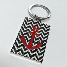Classic Disney Cruise Line Chrome Keychain with Red Anchor picture