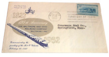 1952 B&O BALTIMORE & OHIO 1827-1952 125th ANNIVERSARY SOUVENIR ENVELOPE P picture