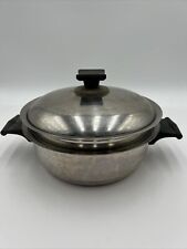 Vintage 2qt. Rena-Ware 3 Ply 18-8 Stainless Steel Double Boiler Pot With Lid picture