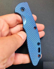 New 1PC TC4 Scales for Rick Hinderer Knives XM18 3.5” Blue Wave Pattern picture