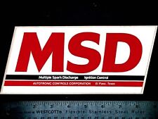 MSD Multiple Spark Discharge Ignition - Original Vintage Racing Decal/Sticker picture